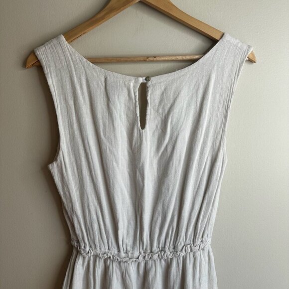 Velvet By Graham & Spencer Dress Womens Sz S Ivory Gauze Pockets Boho Prairie - Picture 9 of 11